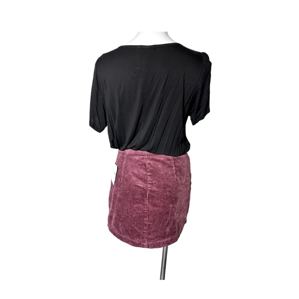 Forever 21 Wrap Corduroy Skirt Size Large Deep Purple - Picture 2 of 4